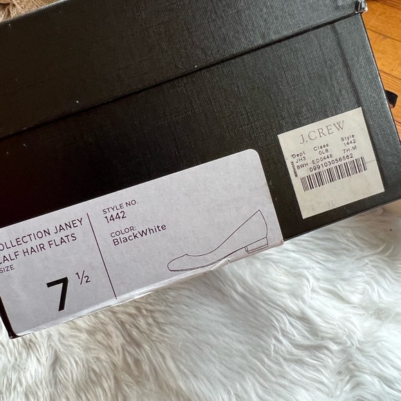 J.Crew Womens Janey calf hair flats leopard print shoes flats 7.5 Mary Jane - Picture 10 of 16